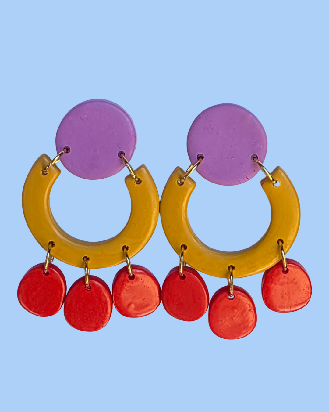 ITTY BITTY BETTY'S ~ Lilac, Red & Mustard