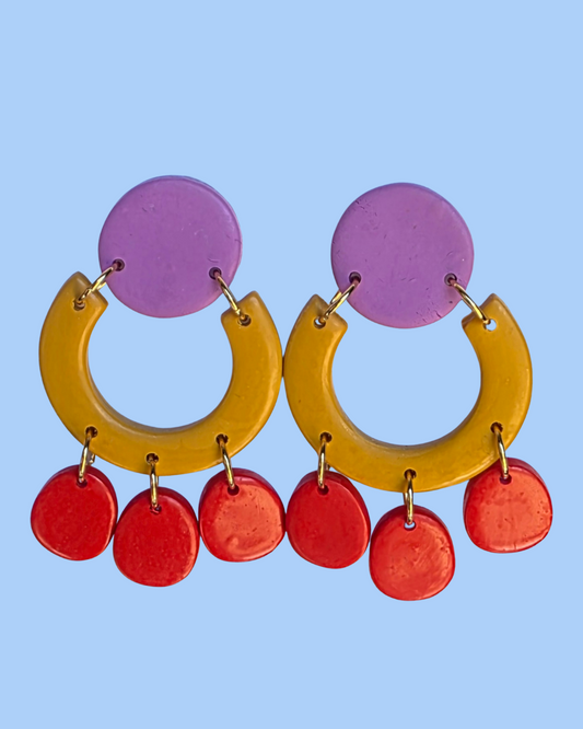 ITTY BITTY BETTY'S ~ Lilac, Red & Mustard