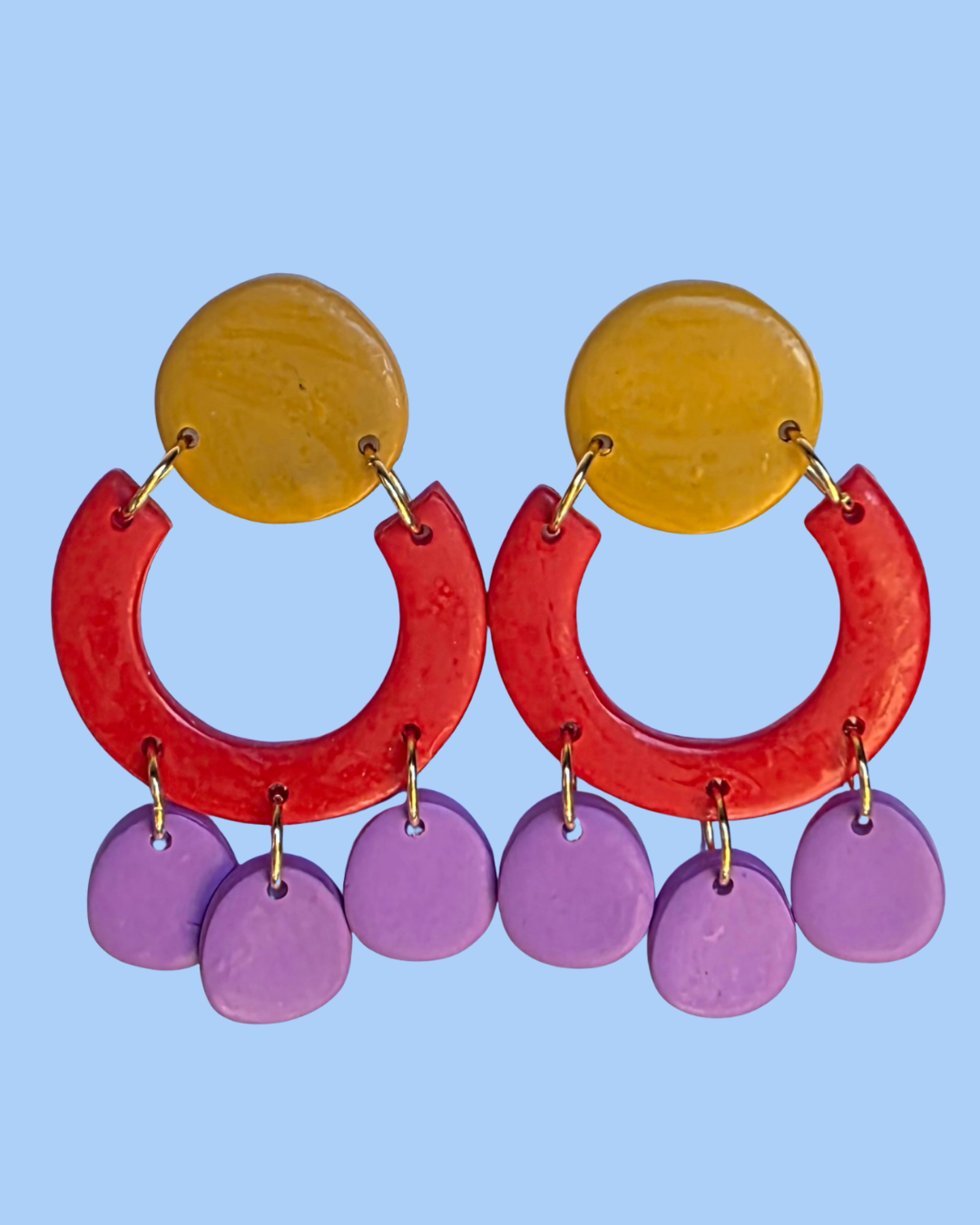 ITTY BITTY BETTY'S ~ Lilac, Red & Mustard