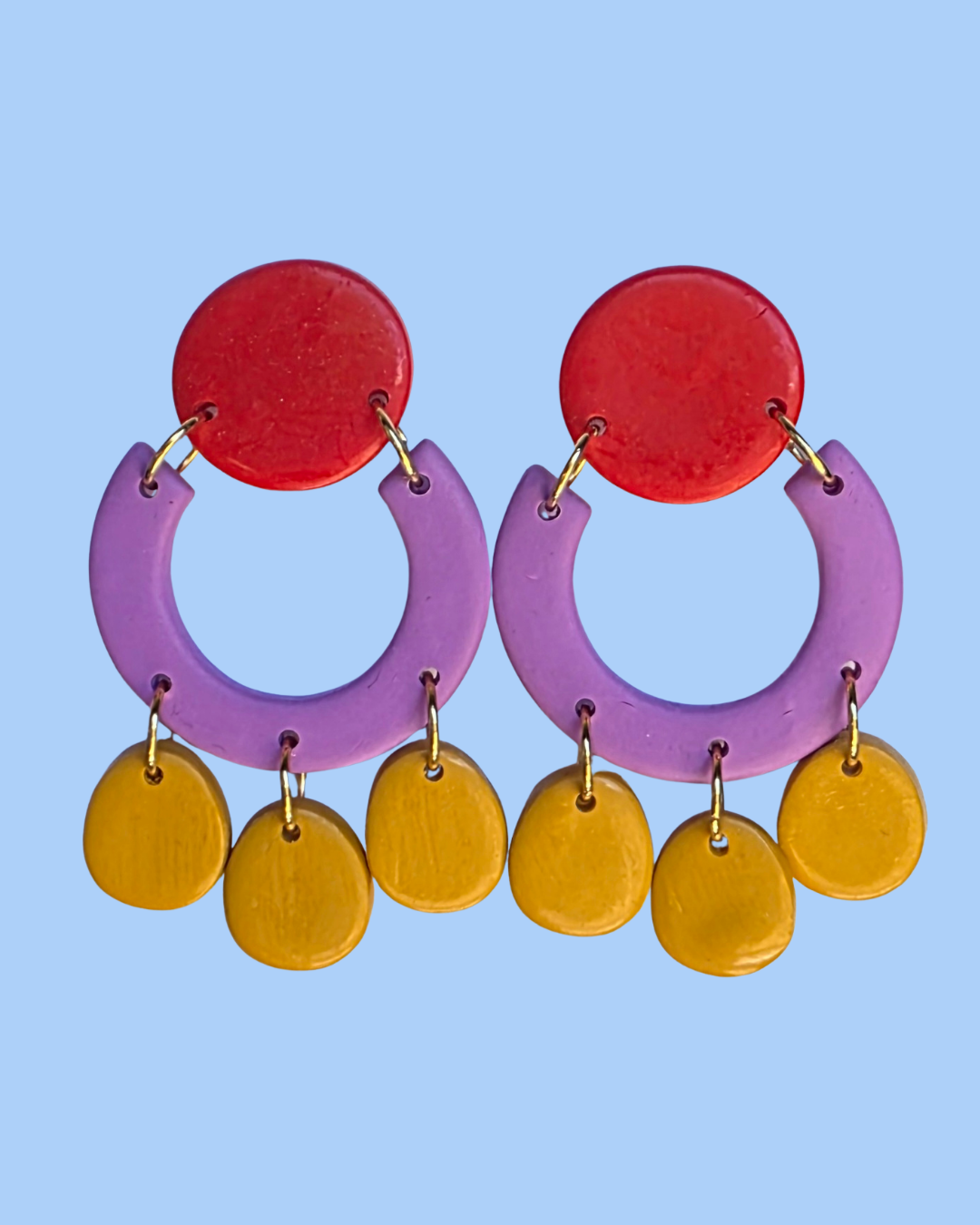 ITTY BITTY BETTY'S ~ Lilac, Red & Mustard