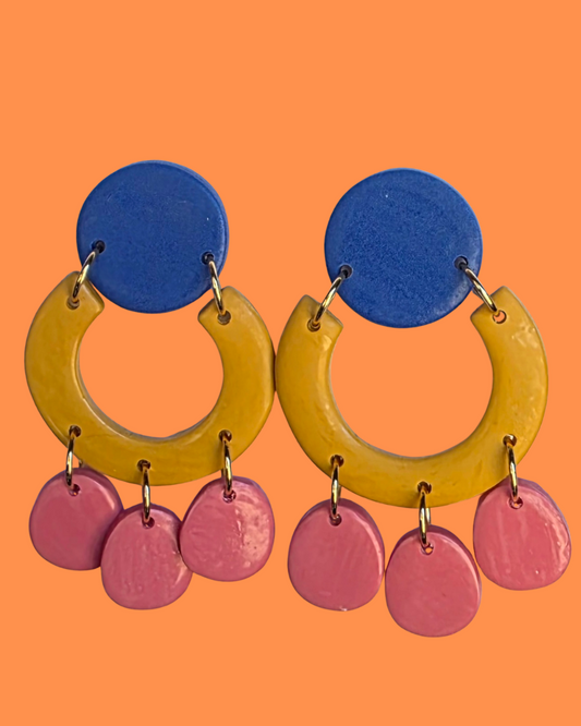 ITTY BITTY BETTY'S ~ Navy, Mustard, Salmon